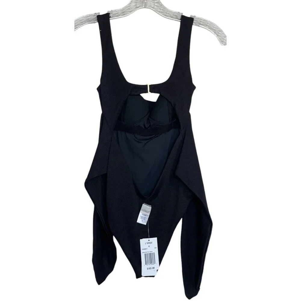 $183 L Space Black‎ Balboa One Piece Swimsuit Size XS 4 Tie Front